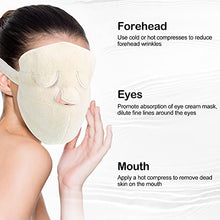 Load image into Gallery viewer, 2 Pieces Towel Mask Reusable Face Towel Mask Facial Steamer Towel Moisturizing Towel Mask Beauty Skin Care Mask for Women Girls
