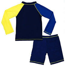 Load image into Gallery viewer, Boys Two Piece Rash Guard Swimsuits Kids Long Sleeve Sunsuit Swimwear Sets 2T
