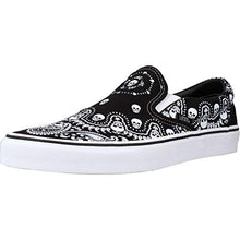 Load image into Gallery viewer, Vans Men's Classic Slip On, (Bandana) Black/True White, Size 8
