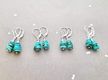 Load image into Gallery viewer, Natural Turquoise and Sterling Silver Earrings
