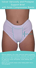 Load image into Gallery viewer, Vulvar Varicosity and Prolapse Support Brief with Groin Compression Bands - Black - Medium
