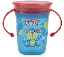 Load image into Gallery viewer, Nuby 1pk No Spill 2-Handle 360 Degree Printed Wonder Cup - Colors May Vary

