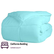 Load image into Gallery viewer, All-Season – Luxury Egyptian Cotton Oversized King 116x98 Size Down Alternative Quilted Comforter Set (1 Comforter + 2 Pillow Cover Sham), 500 GSM Microfiber Fill - Machine Washable, Aqua Solid
