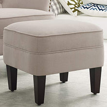 Load image into Gallery viewer, Rosevera Gustavo Collection Fabric Nailhead Club, Contemporary Accent Chairs, Beige with Ottoman
