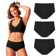 Load image into Gallery viewer, Bambody Absorbent Panty: Period Panties/Maternity &amp; Postpartum Underwear (LARGE, 3 PACK (BLACK))
