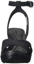 Load image into Gallery viewer, Crocs Women's Leigh II Cross-Strap Ankle Wedges Sandal, Black/Black, 4
