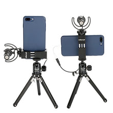 Load image into Gallery viewer, Ulanzi ST-02S Aluminum Phone Tripod Mount w Cold Shoe Mount, Support Vertical and Horizontal, Universal Metal Adjustable Clamp for iPhone 10 Pro Max XS Xs Max X 8 7 Plus Samsung Android Smartphones
