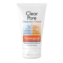Load image into Gallery viewer, Neutrogena Clear Pore Facial Cleanser / Face Mask containing Kaolin &amp; Bentonite Clay, Acne Treatment with Benzoyl Peroxide, 4.2 fl. oz
