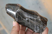 Load image into Gallery viewer, Crystal, 415G Natural Black Moonstone Crystal Healing Chakra Aura Torch Shape K12
