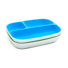 Load image into Gallery viewer, Munchkin Splash 4 Piece Toddler Divided Plate and Bowl Dining Set, Blue/Green

