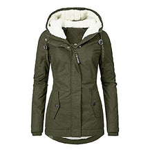 Load image into Gallery viewer, Aniywn Fleece-Lined Rain Jacket for Women Waterproof Windproof Snow Ski Hooded Jacket Winter Outdoor Windbreaker Coat
