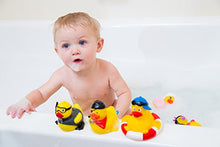 Load image into Gallery viewer, DUCKY CITY 3" Valentines Sweetheart Rubber Duck [Squeaky, with Hole] - Baby Safe Bathtub Bathing Toy
