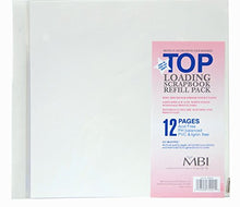 Load image into Gallery viewer, MCS MBI 12x12 Inch Scrapbook Expansion Page Refills, 6 Count (899676) 12 pages.

