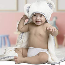Load image into Gallery viewer, Set of 2 Bamboo Hooded Baby Towels – Large, Luxurious and Ultra Absorbent – 30 x 30 Inch – Soft and Suitable Bamboo Baby Bath Towels for Infants, Toddlers and Kids – 400 GSM for Boys and Girls
