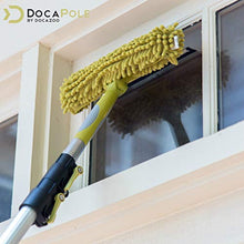 Load image into Gallery viewer, DOCAZOO DocaPole 6-24 Foot Extension Pole + Squeegee &amp; Window Washer Combo // Telescopic Pole for Window Cleaning // Includes 3 Sizes of Squeegee Blades
