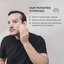Load image into Gallery viewer, HOMMEFACE Revitalizing Hydrogel Facial Mask Set for Men (5ct) - Hydrating, Anti-aging &amp; Soothing Face Sheet Mask with Hyaluronic Acid, Vitamin B, C, E &amp; Peptides, Beard-Friendly
