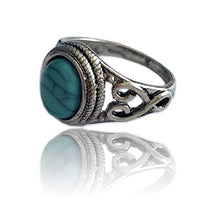 Load image into Gallery viewer, supaen Fashion Women 925 Sterling Silver Turquoise Moonstone Ring Wedding Jewelry 6-10 (10)
