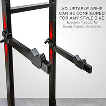 Load image into Gallery viewer, RaxGo Bike Storage Rack, 2 Bicycle Garage Floor Stand, Adjustable, Freestanding, Adjustable Hooks, For Mountain &amp; Road bicycles, Universal For Indoor Use
