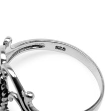 Load image into Gallery viewer, Silvershake Natural Moonstone 925 Sterling Silver Victorian Style Rope Ring Size 8
