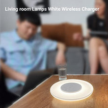 Load image into Gallery viewer, ZYSHEN Led Desk Lamp Bedside Lamp with Wireless Charger for Bedroom Lamps Dimmable Desk Light White Wireless Charger Lamp Touch Desk Lamps for Home Office Led Night Light
