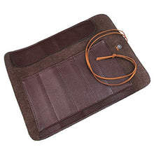Load image into Gallery viewer, OUNONA 1PC Leather Chef Knife Roll Bag Holds,Utensil Holder Storage Bag Pockets Durable Knife Carrier Knife Roll Pouch Organizer
