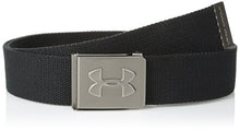 Load image into Gallery viewer, Under Armour Men's Webbing Golf Belt, Black (001)/Graphite, One Size Fits All
