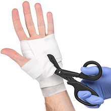 Load image into Gallery viewer, 7.5" EMT Trauma Shears (Various Colors) - Heavy Duty Bandage Scissors, Military-Grade for Doctors, Nurse, Paramedic First Responder and First Aid Emergency Trauma Kits (Black Shears)
