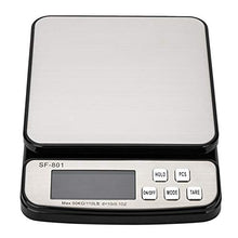 Load image into Gallery viewer, Digital Postal Shipping Scale; Portable Electronic Touch Pocket Scale Postal Scale Shipping Scale with Adapter; Used for Floor Bench Office Weight; 50kg / 10g; Black &amp; Silver
