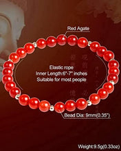 Load image into Gallery viewer, XHUUU Agate Bracelet for Women Healing Crystals Bring Good Luck and Wealth Balance Meditation Elastic Beaded Bracelets
