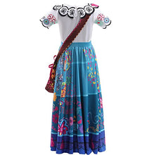 Load image into Gallery viewer, Kids Mirabel Isabella Luisa Pepa Dolores Costume Girls Mirabel Isabela Dress Cosplay Outfit Princess Dress Up (Blue, 120(5-6Years))
