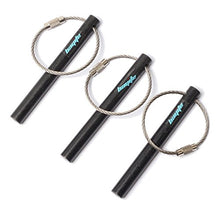 Load image into Gallery viewer, bayite Survival Drilled Ferrocerium Ferro Rod Flint Fire Starter Rods with Keychain Ring 3.14 Inch Pack of 3
