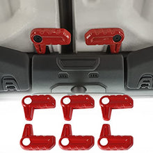 Load image into Gallery viewer, RT-TCZ Hardtop Release Swtich Knob Cover Roof Remove Handle Decoration Trim Interior Accessories for 2018-2021 Jeep Wrangler JL JLU and Gladiator JT, 6PCS(Red)
