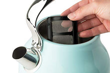 Load image into Gallery viewer, Haden HERITAGE 1.7 Liter Stainless Steel Retro Electric Kettle with Auto Shut-Off and Boil Dry Protection in Light Blue Turquoise
