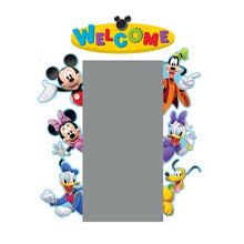 Load image into Gallery viewer, Eureka Back to School Mickey Mouse Clubhouse 'Welcome' Door and Window Go-Around Classroom Decorations for Teachers, 2pc, 17'' W x 24'' H
