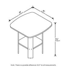 Load image into Gallery viewer, FURINNO Simple Design 2-Pack End Side Table, Columbia Walnut/Black
