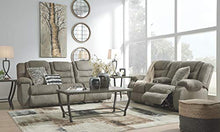 Load image into Gallery viewer, Signature Design by Ashley McCade Contemporary Manual Pull Tab Dual-Sided Reclining Sofa, Gray
