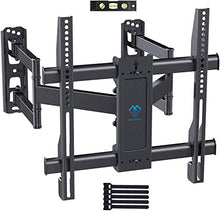 Load image into Gallery viewer, Corner TV Wall Mount Bracket Tilts, Swivels, Extends - Full Motion Articulating TV Mount for 26-55 Inch LED, LCD, 4K Flat Curved Screen TVs - Holds up to 99 Lbs, VESA 400x400 - Heavy Duty TV Bracket
