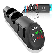 Load image into Gallery viewer, Charging Dock for Nintendo Switch, Charging Station for Nintendo Switch Joy Cons and Nintendo Switch Pro Controllers with LED Indicator
