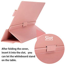 Load image into Gallery viewer, Small White Board A4 Desktop Dry Erase Board 8"12" Portable Whiteboard Easel with Stand Pink PU Cover Case for Kids, Adult, Office, Home, School
