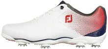 Load image into Gallery viewer, FootJoy Men's D.N.A. Helix-Previous Season Style Golf Shoes White 12 W Red/Blue, US
