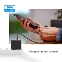 Load image into Gallery viewer, Aiibe 36W Dual Port USB C Charger Power Adapter Fast Charging Block with 18W QC3.0 USB-A + USB-C PD Port Wall Charger Block Plug for iPhone, iPad, Samsung, LG and Other Smartphone (Black)

