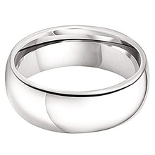 Load image into Gallery viewer, iTungsten 8mm White Tungsten Carbide Wedding Bands for Men Women Engagement Rings I Love You Engraved Polished Shiny Comfort Fit
