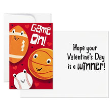 Load image into Gallery viewer, Hallmark Assorted Mini Valentines Day Cards for Kids, 12 Cards with Envelopes—2.25" x 3.5" (Sports, Pizza, Video Games) 699VFE1034
