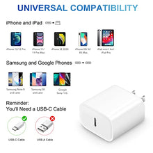 Load image into Gallery viewer, iPhone 13 12 Fast Charger [Apple MFi Certified] 20W PD USB C Wall Charger 2-Pack 6FT Fasting Charging Adapter Compatible with iPhone13/13Pro/12/12 Pro/11/11Pro/XS/Max/XR/X/8/8Plus,iPad
