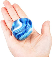 Load image into Gallery viewer, BTEOBFY Blue Agate Palm Stones,Warm&amp;Air Blue Lace Stone, Natural Healing Crystal Therapy Worry Stones for Meditation Chakra Balancing Collection, Irregular Shape
