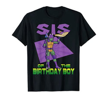 Load image into Gallery viewer, Mademark x Teenage Mutant Ninja Turtles - Donnie Sister of the Birthday Boy Pizza Theme Party T-Shirt
