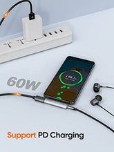 Load image into Gallery viewer, USB C to 3.5mm Headphone and Charger Adapter,CableCreation 2 in 1 Type-C to Hi-Res 3.5mm Audio with PD Fast Charge for iPad Mini, Pixel 2/3, Note10/9,Galaxy S22/S21/S20 etc
