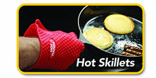 Load image into Gallery viewer, Ontel Hot Hands Heat Resistant Silicone Gloves Mitts for Grilling, BBQ, Kitchen, Cooking, Baking, Pots, Pans, Smoking and Oven
