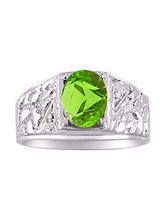 Load image into Gallery viewer, RYLOS Classic Nugget Beautiful Peridot &amp; Diamond Ring - August Birthstone
