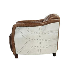 Load image into Gallery viewer, ACME FURNITURE Brancaster Chair, Retro Brown Top Grain Leather/Aluminum
